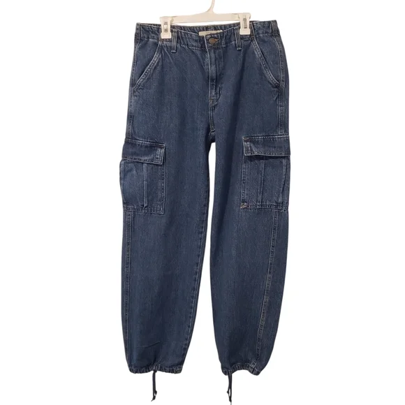Levi's '94 Baggy Cargo Denim Jeans Pants Color Blue Womens Size 28 - Picture 3 of 12